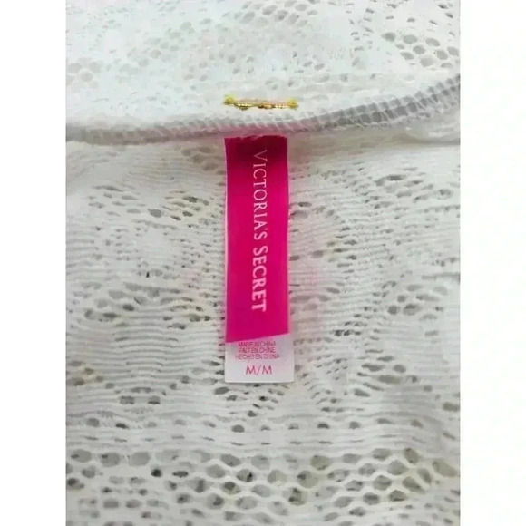 Victoria's Secret Women's Size M White Boho Strapless Romper Swim Coverup - Picture 3 of 8